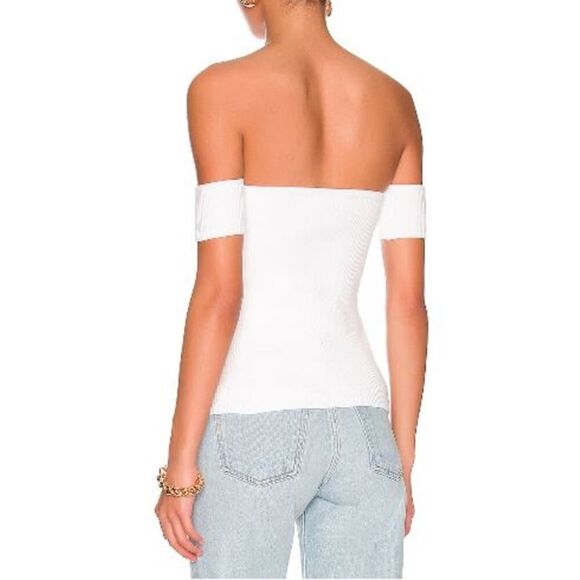 Helmut Lang Women's Pinched Contour Cold Shoulder Top XXS XS M L NWT 265 White - Picture 5 of 13